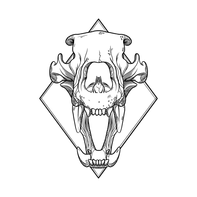 BEAR SKULL by Psydrian