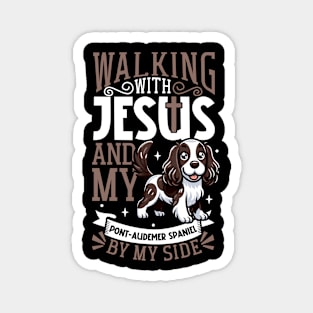 Jesus and dog - Pont-Audemer Spaniel Magnet