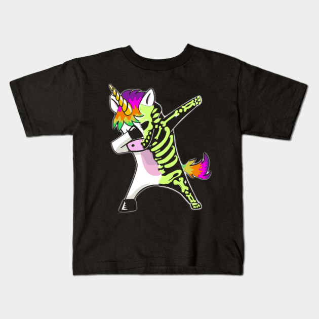dabbing unicorn skeleton t