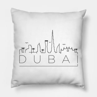 Dubai Minimal Skyline Pillow