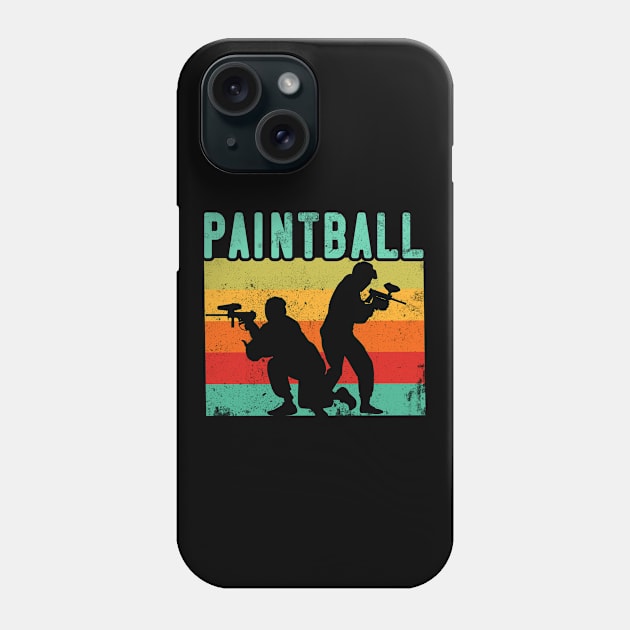 Paintball Player Retro Style Phone Case by Foxxy Merch