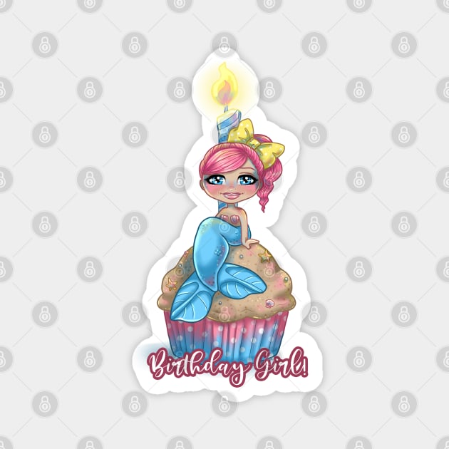 Mermaid Birthday Girl! Magnet by thewickedmrshicks