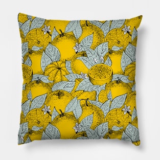 Vintage Oranges Pattern Pillow