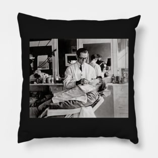 Barber Shop, 1923. Vintage Photo Pillow