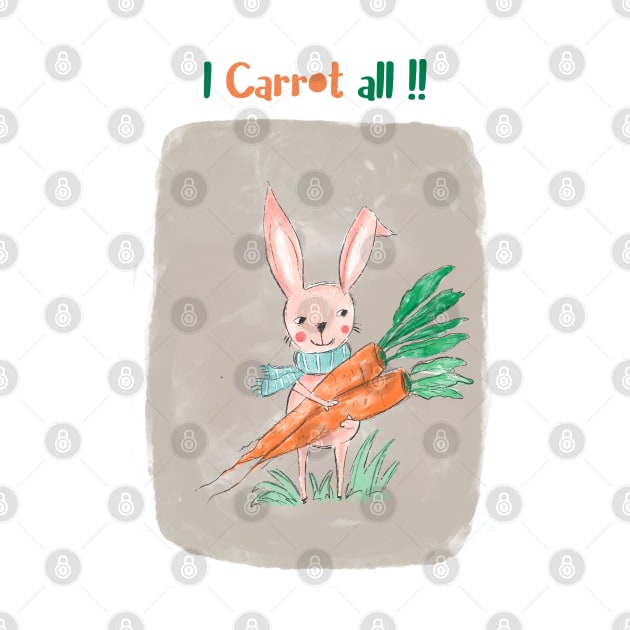 Rabbit Carrot Cartoon by Guncha Kumar