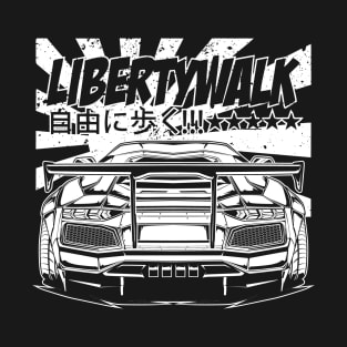 Libertywalk Aventador (White Print) T-Shirt