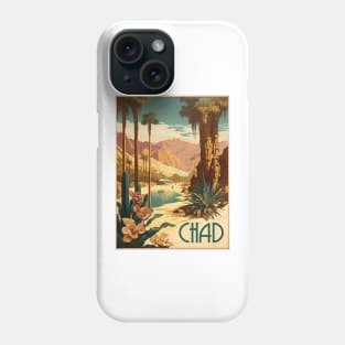 Chad Oasis Vintage Travel Art Poster Phone Case