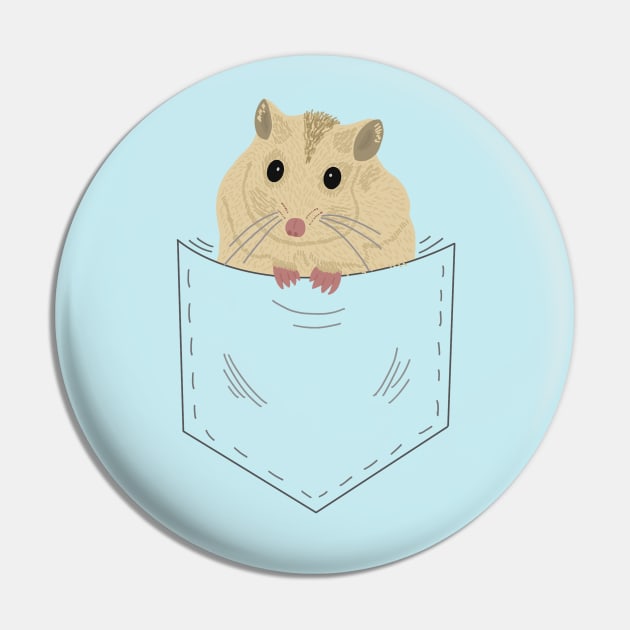 Pocket Hamster Pin by Geometrico22