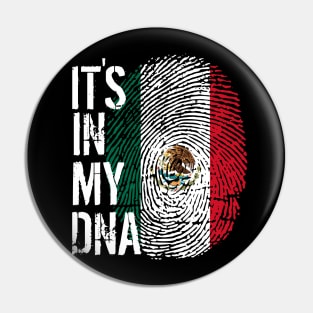 Mexico Flag Fingerprint My Story DNA Mexican Pin