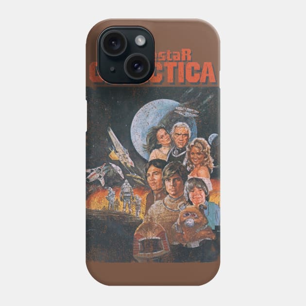 Vintage Distressed Battlestar Galactica Phone Case by GeekGiftGallery