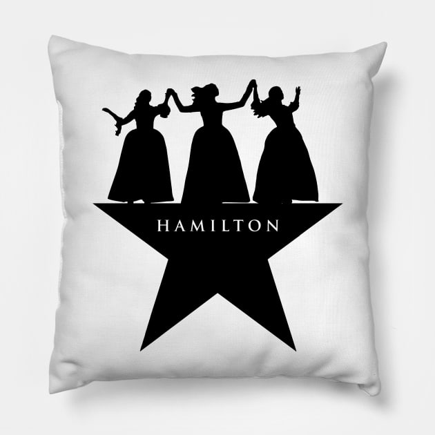 Hamilton Star Schuyler Sisters Work Angelica Eliza Peggy Pillow by TheTreasureStash