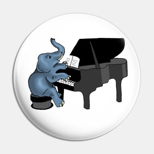 Elephant Playing Piano Pin