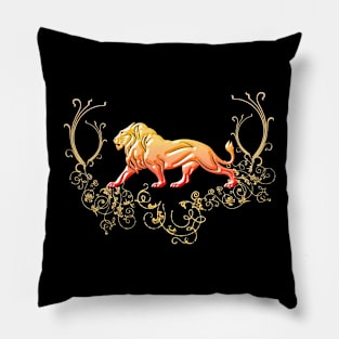 Golden lion Pillow