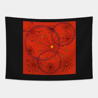 retro 1950s atomic pattern Tapestry