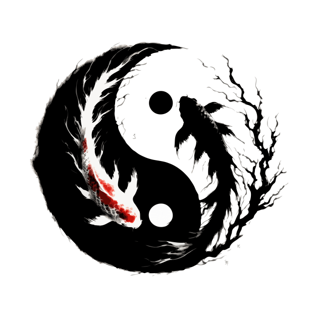 yin yang koi fish by otakupaletteart