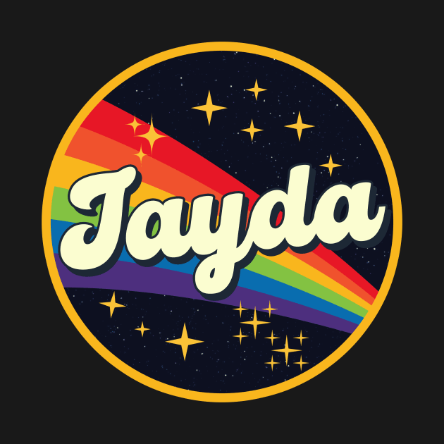 Jayda // Rainbow In Space Vintage Style by LMW Art