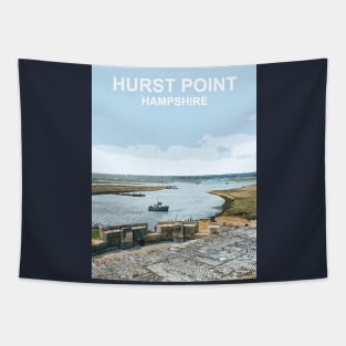 Hurst Point Hampshire gift. New Forest Travel poster Tapestry