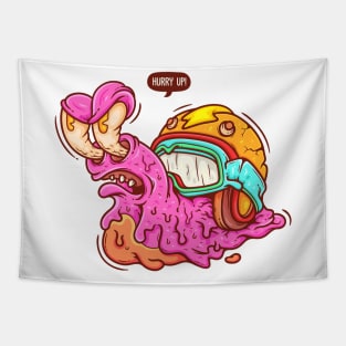 Racing Snail Funnny Tapestry