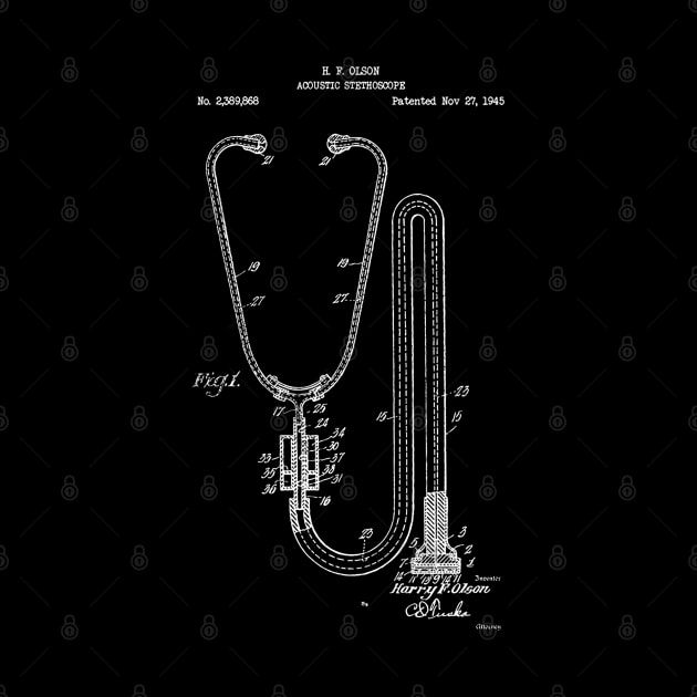 Stethoscope Patent White by Luve