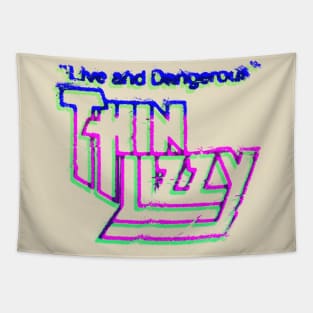 thin lizzy offset gradient graphic Tapestry