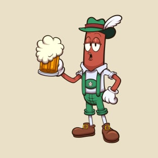 Oktoberfest Sausage With Beer T-Shirt