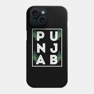 PUNJAB BOLD TYPO WITH GREEN LEAF - the LAND OF FIVE RIVERS Phone Case