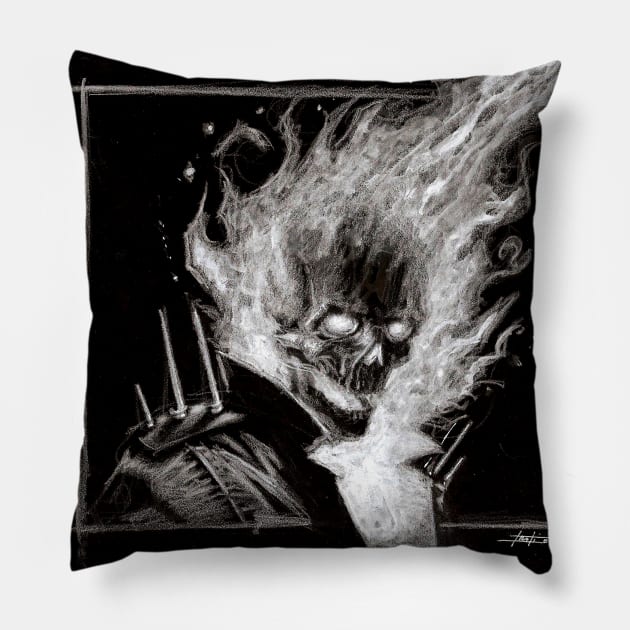 Ghost Rider Pillow by lucastrati