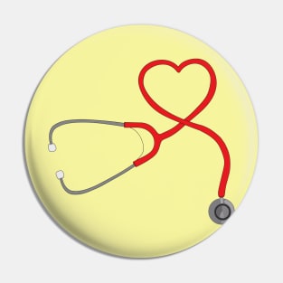 Stethoscope Heart Pin