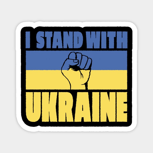 Stand with ukraine flag Magnet by Teeium