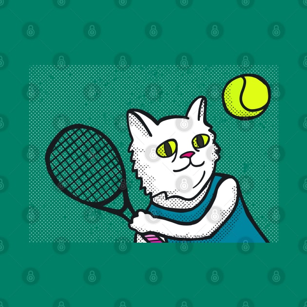 Tennis Cat by chawlie