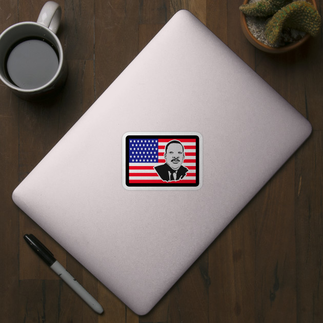 American Flag Martin Luther King, Jr - Mlk Day - Sticker