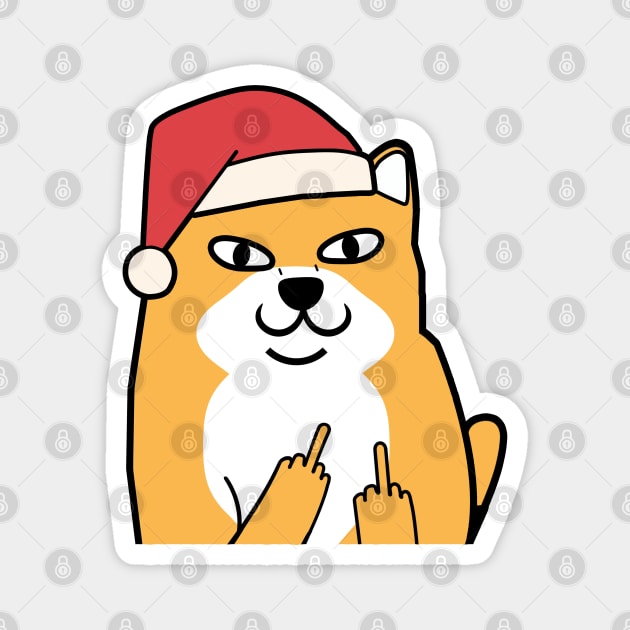 Naughty Christmas Doge Magnet by Daytone