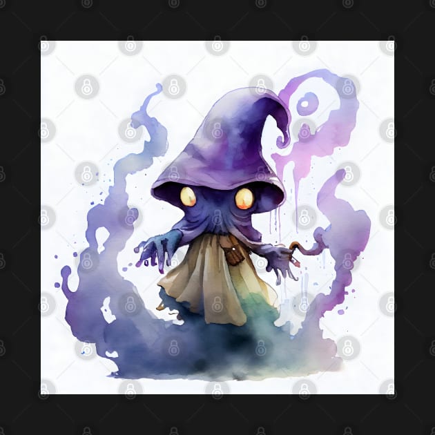 Cute Watercolor Mind Flayer by artsyindc