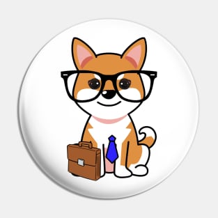 Cute Orange Dog is a colleague at work Pin