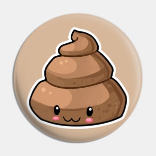 Cute Kawaii Poo by Kawatoons Pin