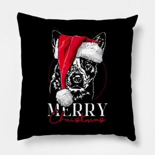 Funny Santa Australian Cattle Dog Merry Christmas dog mom Pillow