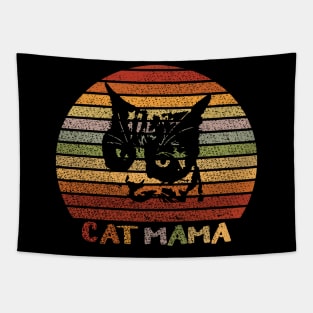 Cat Mama Vintage Retro Unique Gift Tapestry