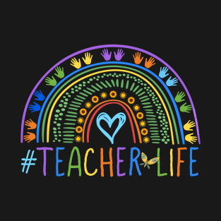 Teacher Life Colorful Teachers Design T-Shirt