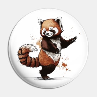A Dancing Red Panda Pin