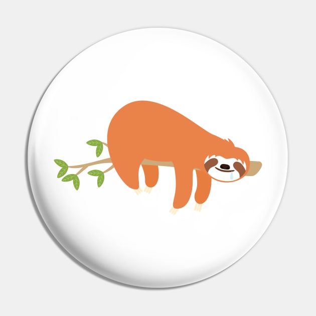 Sleeping Sloth Pin by LulululuPainting