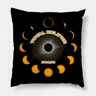 TOTAL ECLIPSE APRIL 8, 2024 Pillow