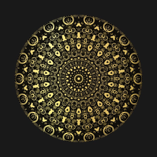 Gold/Black Spiral Pattern by Designs_by_KC