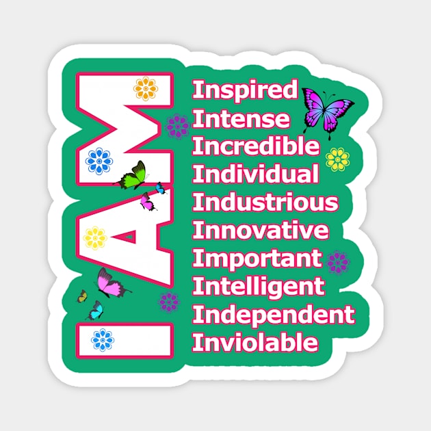 I Am INTELLIGENT! - Self love Motivation Magnet by PraiseArts 