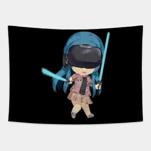 Beat saber girl Tapestry