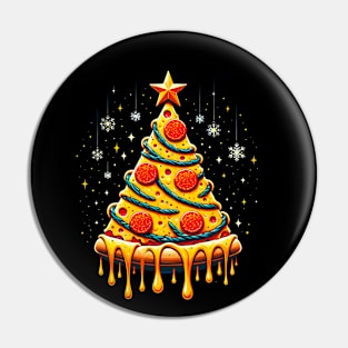 Pizza Xmas Tree, Christmas Style Pizza Lover Pin