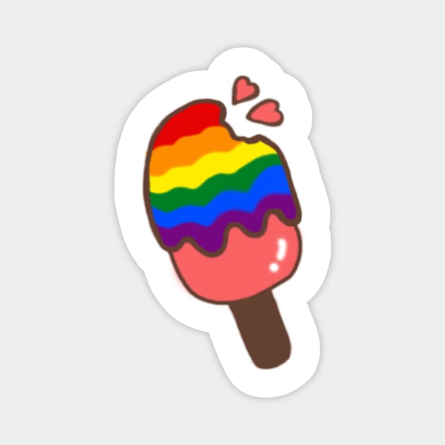 LGBQ ice cream colorful Shirt Magnet by Studiowup