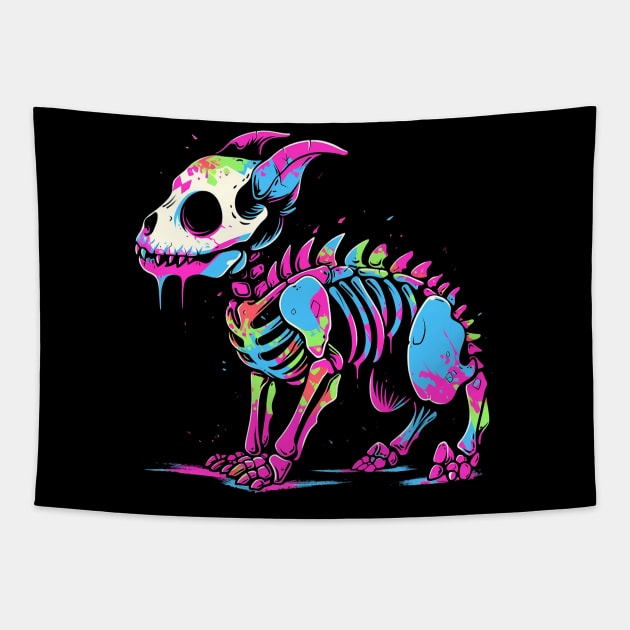 dog skeleton Tapestry by dorapeterx