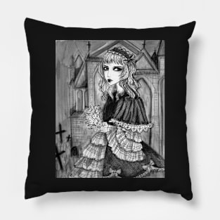 gothic and lolita walk in the park Pillow