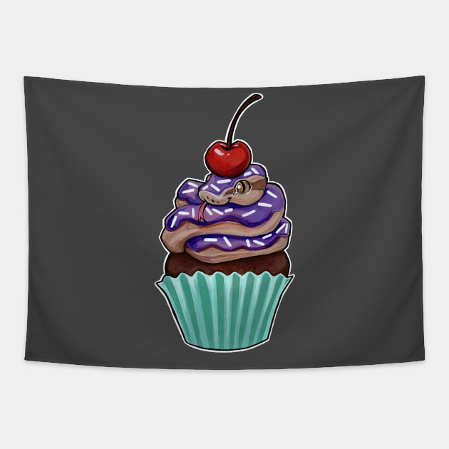 Cupcake snake Tapestry by BiancaRomanStumpff