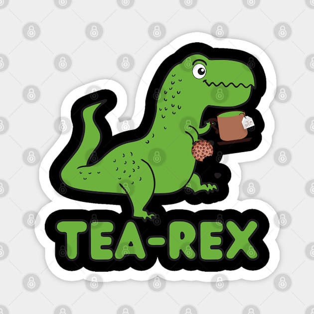 T-Rex.Funny Tea Rex Magnet by FullOnNostalgia